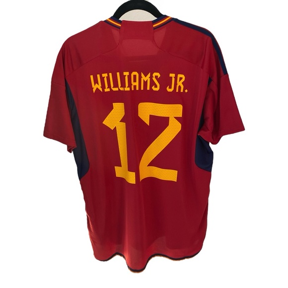 Adidas Spain National Team Home Soccer Jersey. #12 Nico Williams. Size XL. - Picture 3 of 13